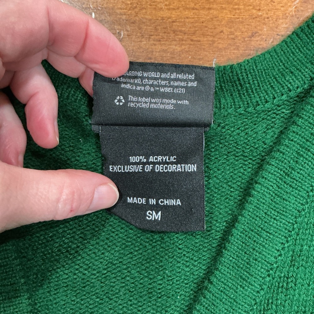 Harry Potter Slytherin Women Open Cardigan, Green, Size Small - Picture 5 of 9